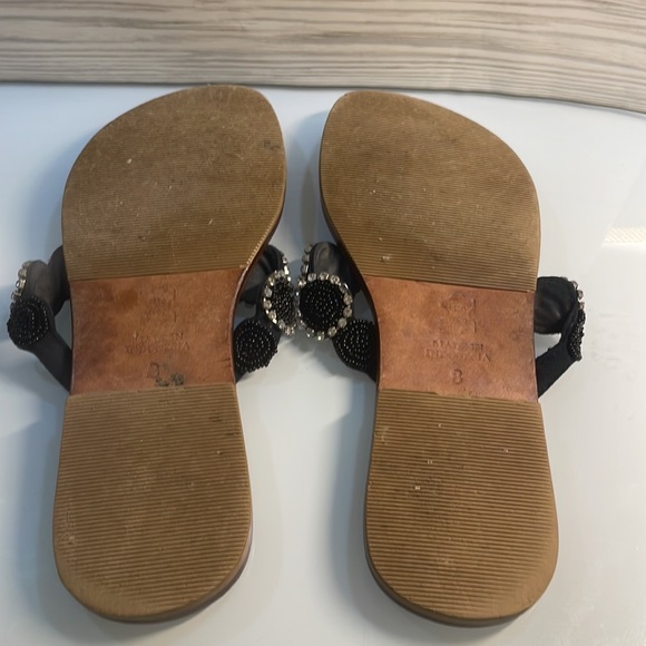 Skémo Collection Women’s Leather Beaded Sandals Size: 8 - Picture 6 of 8